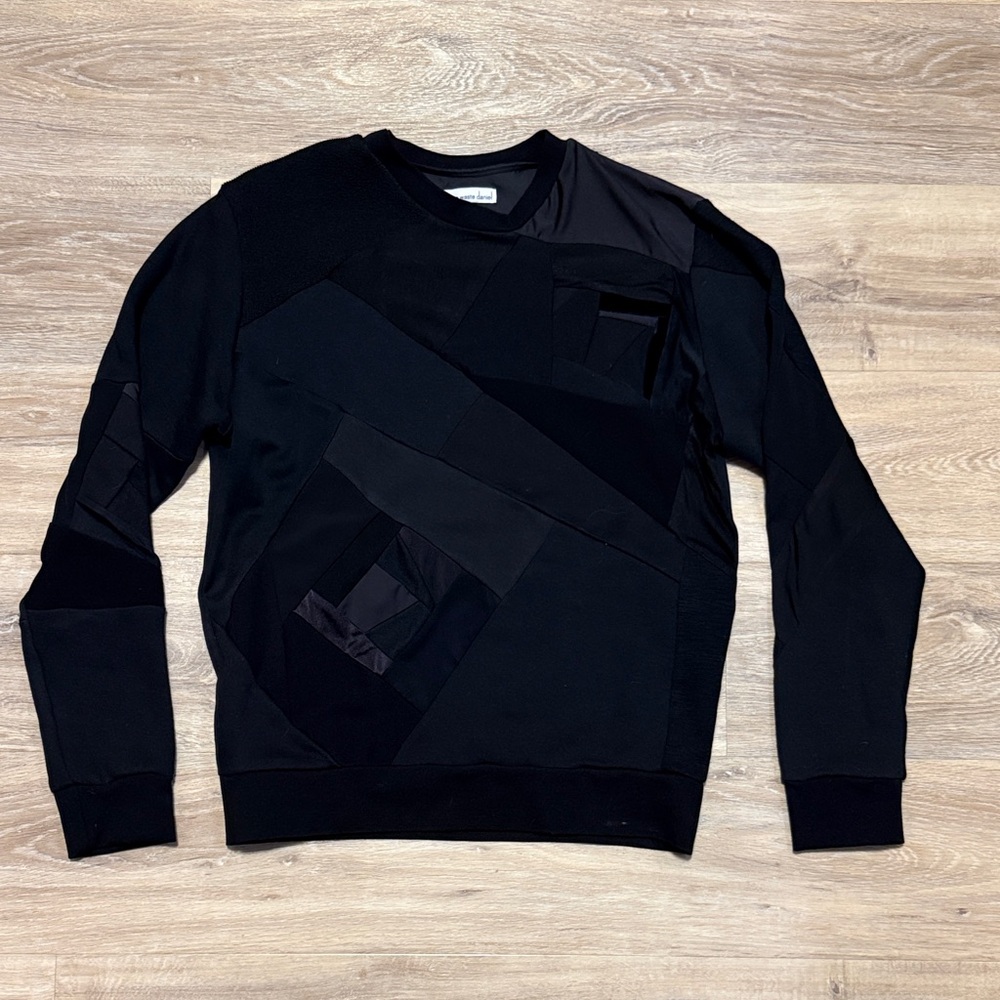 Zero Waste Daniel Patchwork Crewneck Sweater in B… - image 1